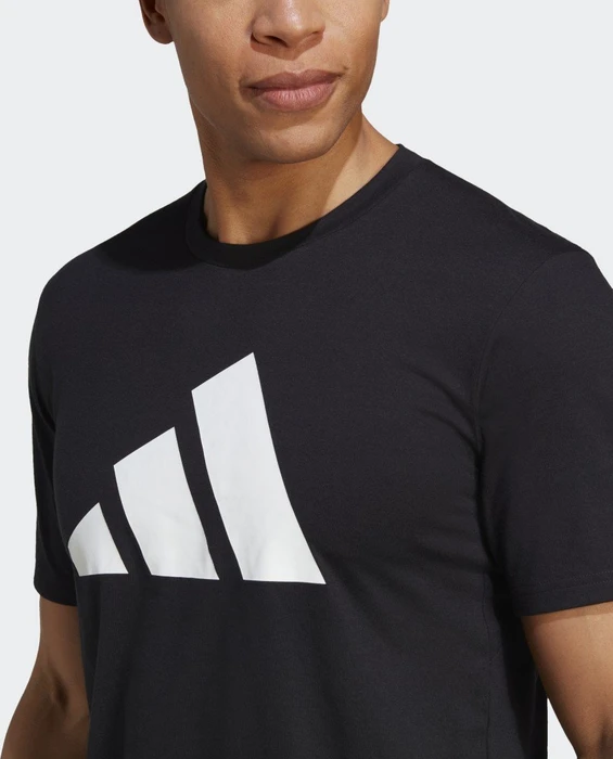 adidas Train Essentials Feelready Logo Training Funktionsshirt kurzarm schwarz/weiß (Herren)