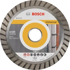 Bosch Professional Standard for Universal Turbo Diamanttrennscheibe, 125x2x22.23mm, 10 Stück