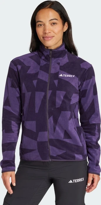 adidas Terrex Multi Printed Fleece Jacke aurora black/aurora plum (Damen)
