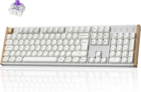 Keychron K10 HE Wireless, Special Edition ISO White, LEDs RGB, Gateron 2.0 Magnetic Nebula, USB/Bluetooth, ES