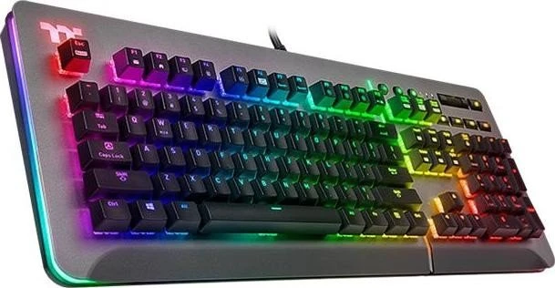 Thermaltake Level 20 RGB Titanium Gaming Keyboard grau, MX SPEED RGB Silver, USB, US