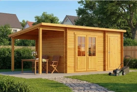 Alpholz Gartenhaus Maria mit Schleppdach 600x279cm braun