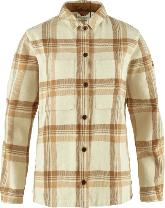 Fjällräven Singi Flannel Hemd langarm chalk white/dune beige (Damen)
