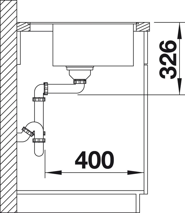 Blanco Dalago 45-F Einbau Becken mittig mit Ablauffernbedienung anthrazit