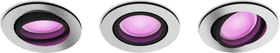 Philips Hue White and Color Ambiance Centura Einbauleuchte rund silber, 3 Stück