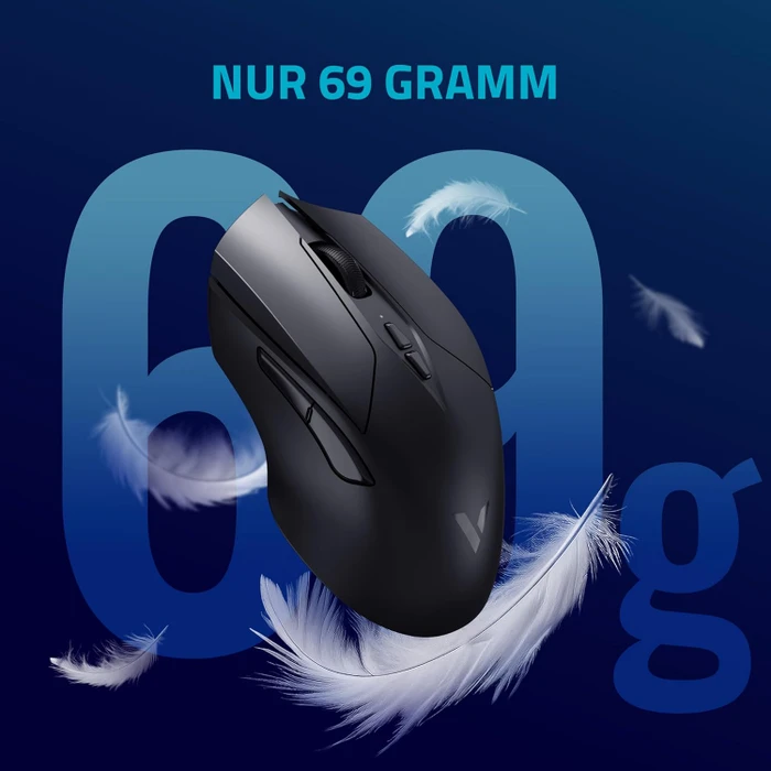 Rapoo V20PRO 8K/4K Wireless Gaming Mouse schwarz, USB