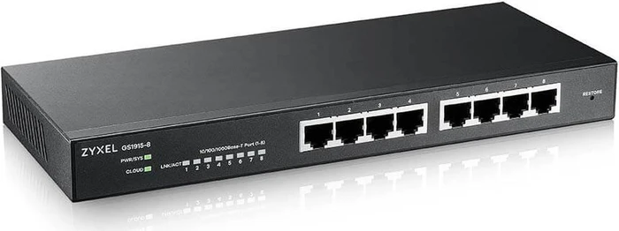 Zyxel GS1915 Desktop Gigabit Smart Switch, 8x RJ-45
