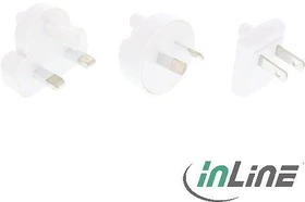 InLine Stromadapter-Set für 4-Port USB Netzteil, weiß (31506Z)