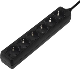 Hama Steckdosenleiste, 6-fach, 1.4m, schwarz