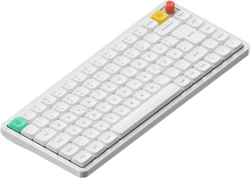NuPhy Air75 V3 Mac/PC, Nova White, weiß/silber, hot-swap, Low-Profile Red nano, USB/Bluetooth, DE