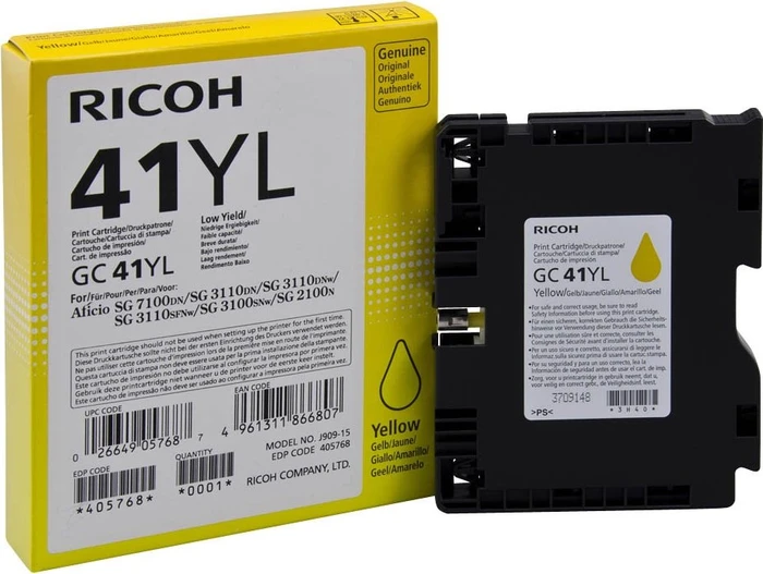 Patrone RICOH GC41YL Gel gelb (405768) Image