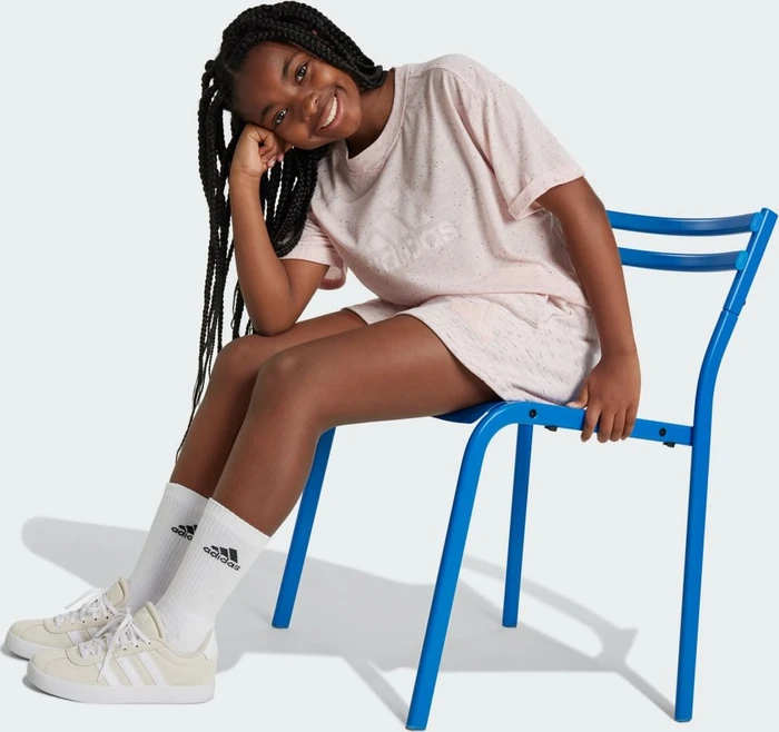adidas Future Icons Winners T-Shirt kurzarm sandy pink mel/white (Junior)