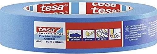 tesa Professional 4440 Präzisionskrepp Outdoor blau, Klebeband, 38mm/50m, 1 Stück