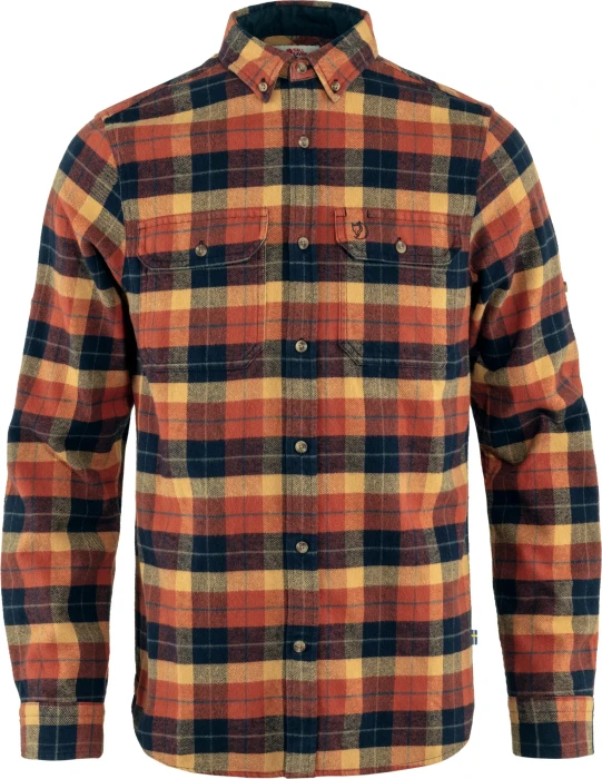 Fjällräven Singi Heavy Flannel Hemd langarm autumn leaf/dark naby (Herren)