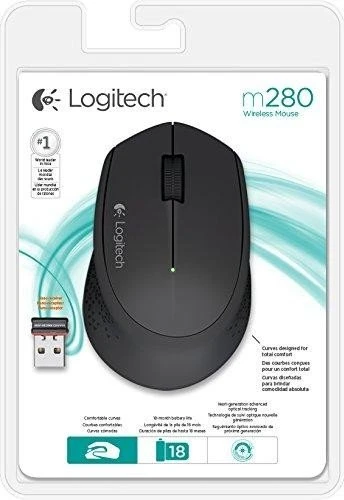 Logitech M280 Wireless Mouse, USB, schwarz