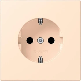 Jung SCHUKO-Steckdose, 16 A 250 V ~, Schraubklemmen, Duroplast lackiert, Serie LS, terre sienne pâle