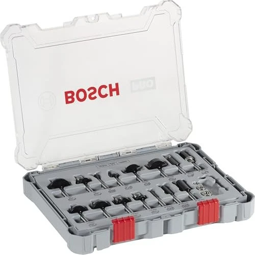 BOSCH 15-teiliges Freihandfräser-Set "6-mm-Schaft"