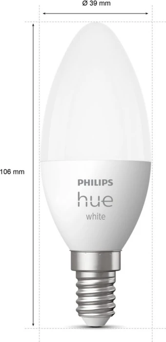 Philips Hue White 470 LED-Bulb E14 5.5W/827, 2 Stück