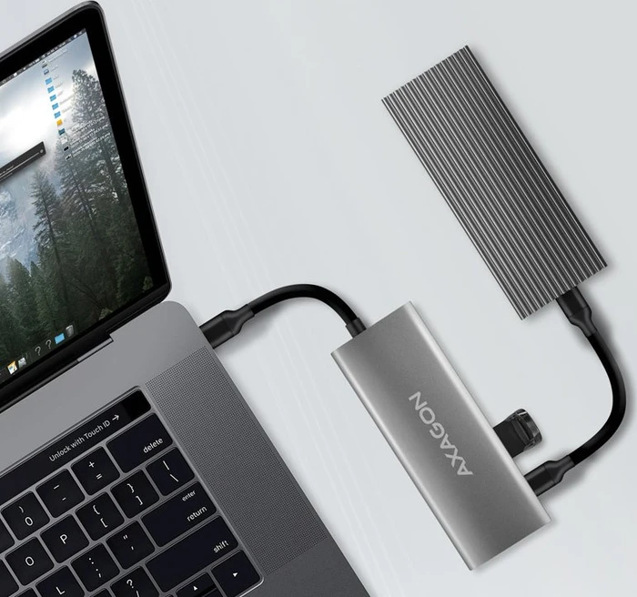 Axagon Speedster 5H, USB-Hub, Videoadapter, USB-C 3.1 [Stecker]