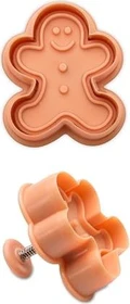 Städter Präge-Ausstecher mit Auswerfer Lebkuchenmann 5cm braun