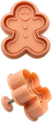 Städter Präge-Ausstecher mit Auswerfer Lebkuchenmann 5cm braun