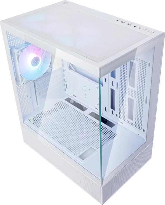 SilverStone Lucid 04, weiß, Glasfenster