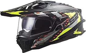 LS2 MX701 Explorer Carbon Extend matt schwarz/grau/gelb