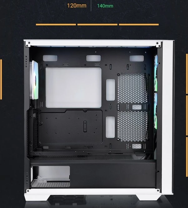 Thermaltake Divider 370 TG ARGB Snow Edition, weiß, Glasfenster