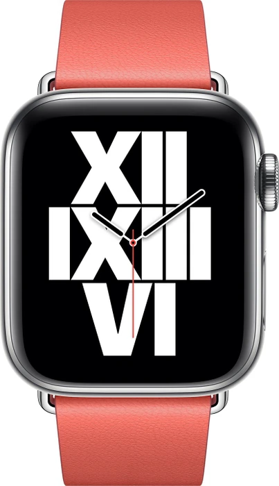 Apple modernes Lederarmband Medium für Apple Watch 40mm zitruspink
