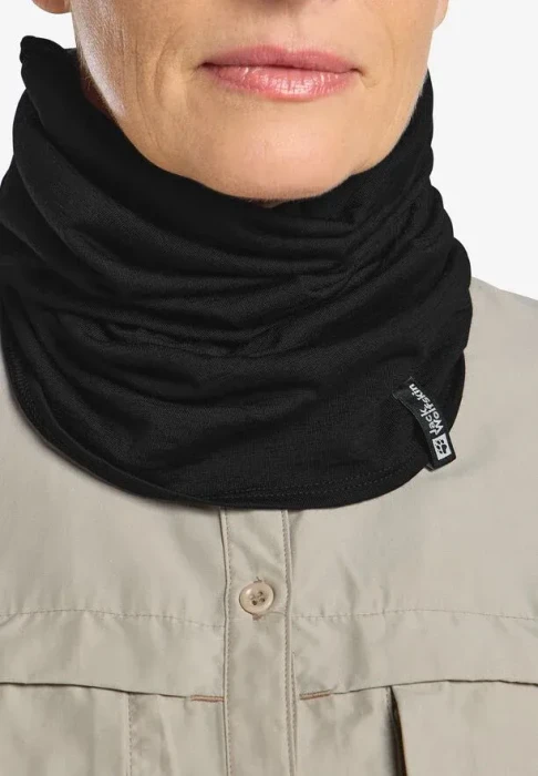 Jack Wolfskin Merino Schlauchtuch schwarz