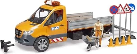 Bruder Profi-Serie MB Sprinter Kommunal mit Light & Sound Modul, Fahrer und Zubehör