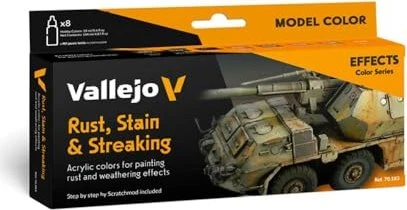 Vallejo Model Color Effects Color Series Rust, Stain & Streaking Farbset, 8-tlg.