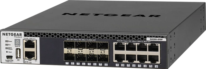 Netgear ProSAFE M4300 Desktop 10G Managed Switch, 8x RJ-45, 8x SFP+