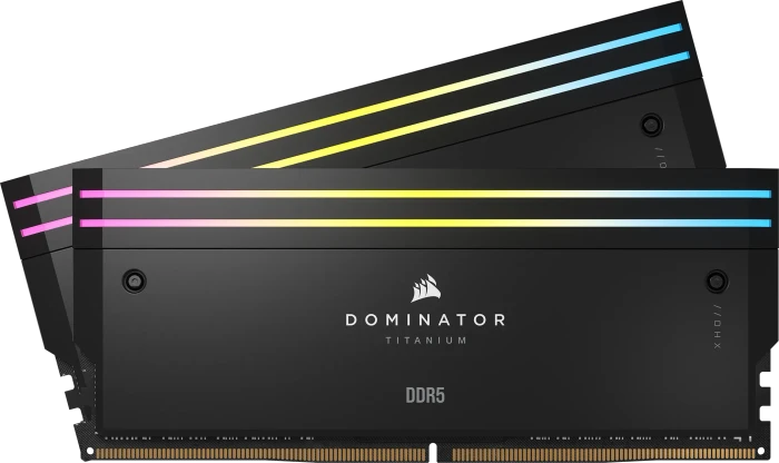 Corsair Dominator Titanium RGB schwarz UDIMM 64GB Kit, DDR5-6000, CL30-36-36-76
