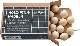 Sigel Holz-Pinnwandnadel, 1.2x2.2cm, natur, 25 Stück