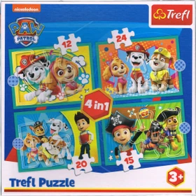 Trefl Puzzle Happy Paw Patrol team 4in1