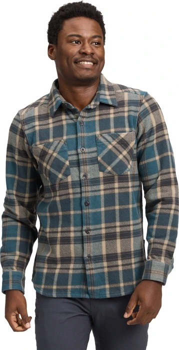 Black Diamond Project Heavy Flannel Hemd langarm midnight blue/charcoal plaid (Herren)