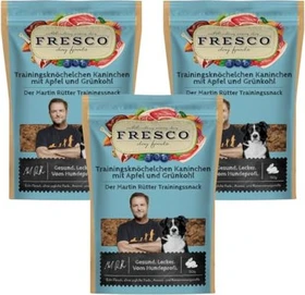 Fresco Dog Martin Rütter Trainingsknöchelchen, Kaninchen mit Apfel und Grünkohl, 150g