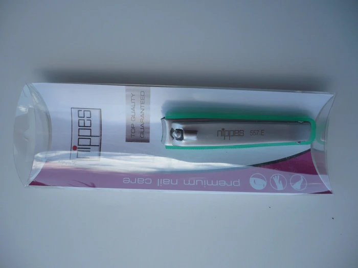 Gebrüder Nippes 556E Nagelknipser mit Nagelfang schwarz/silber 60mm