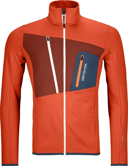 Ortovox Fleece Grid Funktionsjacke desert orange (Herren)