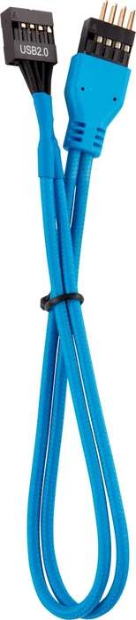 Corsair Frontpanel Verlängerung 30cm, sleeved, blau