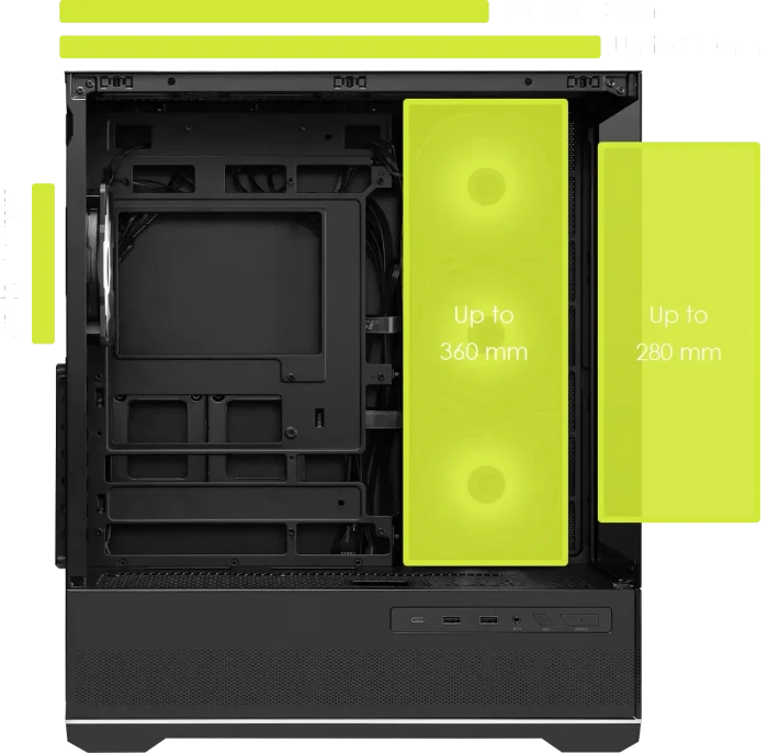 MSI MAG PANO 110R PZ White, Glasfenster