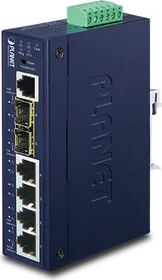 Planet IGS-5225 Industrial Railmount Gigabit Managed Switch, 4x RJ-45, 2x SFP (IGS-5225-4T2S)