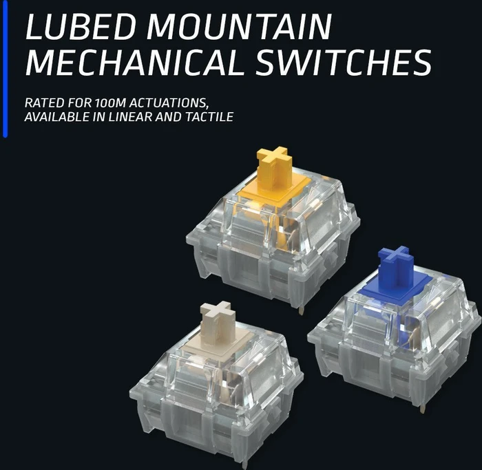 Mountain Everest 60, LEDs RGB, hot-swap, Midnight Black, Linear 45, USB, DE