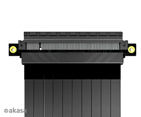 Akasa Riser Black X2 Mark IV Riser Card Cable, gerade, PCIe 3.0, 1m