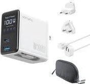 4smarts Ladegerät GaN Flex Screen AI 100W 2 USB-C + 1 USB-A weiß weiß