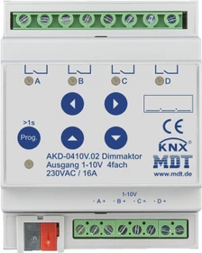 MDT Dimmsteuergerät AKD 4-fach, 4TE REG, 1-10V RGBW, Dimmaktor (AKD-0410V.02)