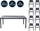 Home Deluxe Sol Madera Gartenmöbel-Set anthrazit, 9-tlg. (40172)