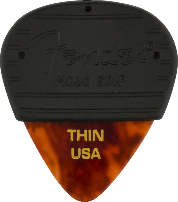 Fender Mojo Grip Celluloid Picks, Tortoise Shell Thin, 3-Pack