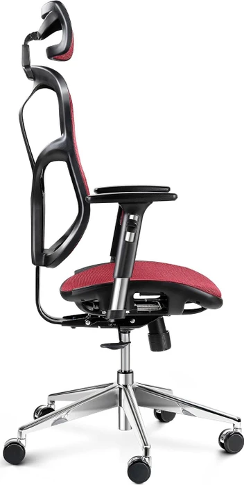 Diablo Chairs V-Basic Ergonomischer Bürostuhl, schwarz/bordeauxrot